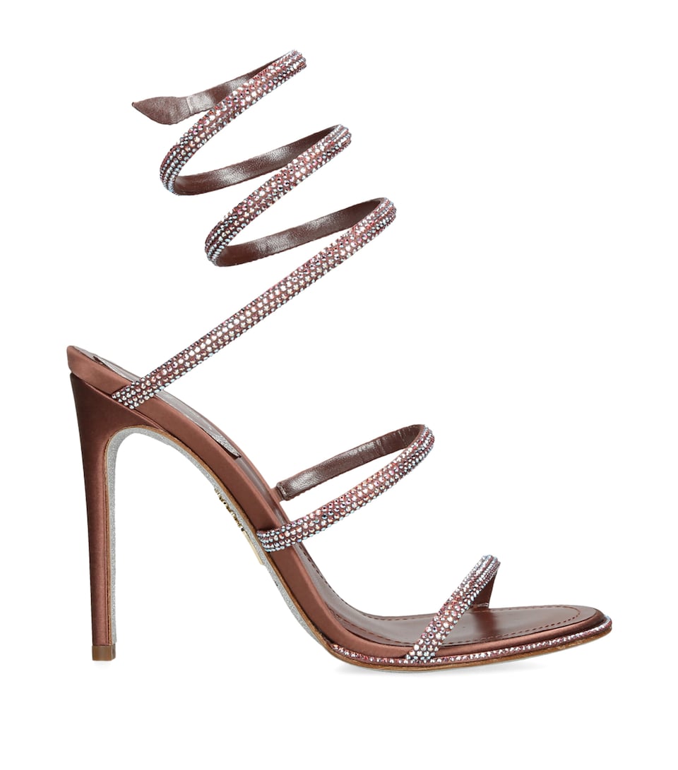 René Caovilla Embellished Cleo Sandals 105 Brown/oth