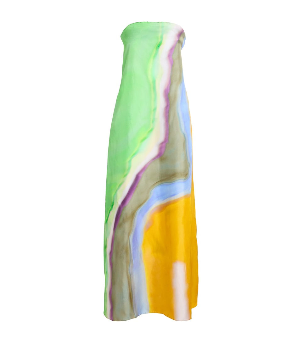 Silk Bandeau Aura Maxi Dress