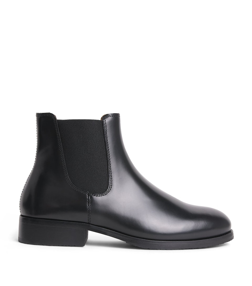Sandro Paris Leather Chelsea Boots Black