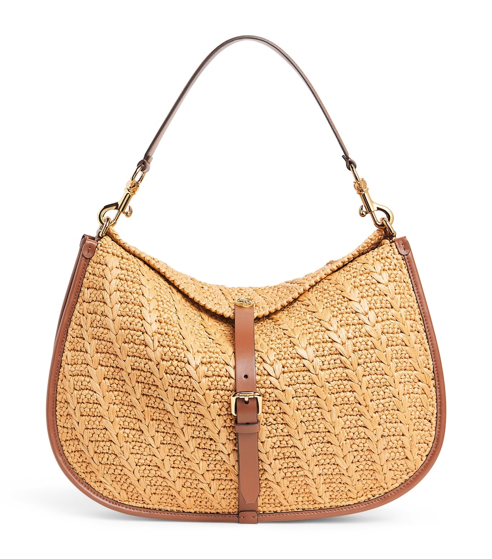 Raffia Pony Shoulder Bag