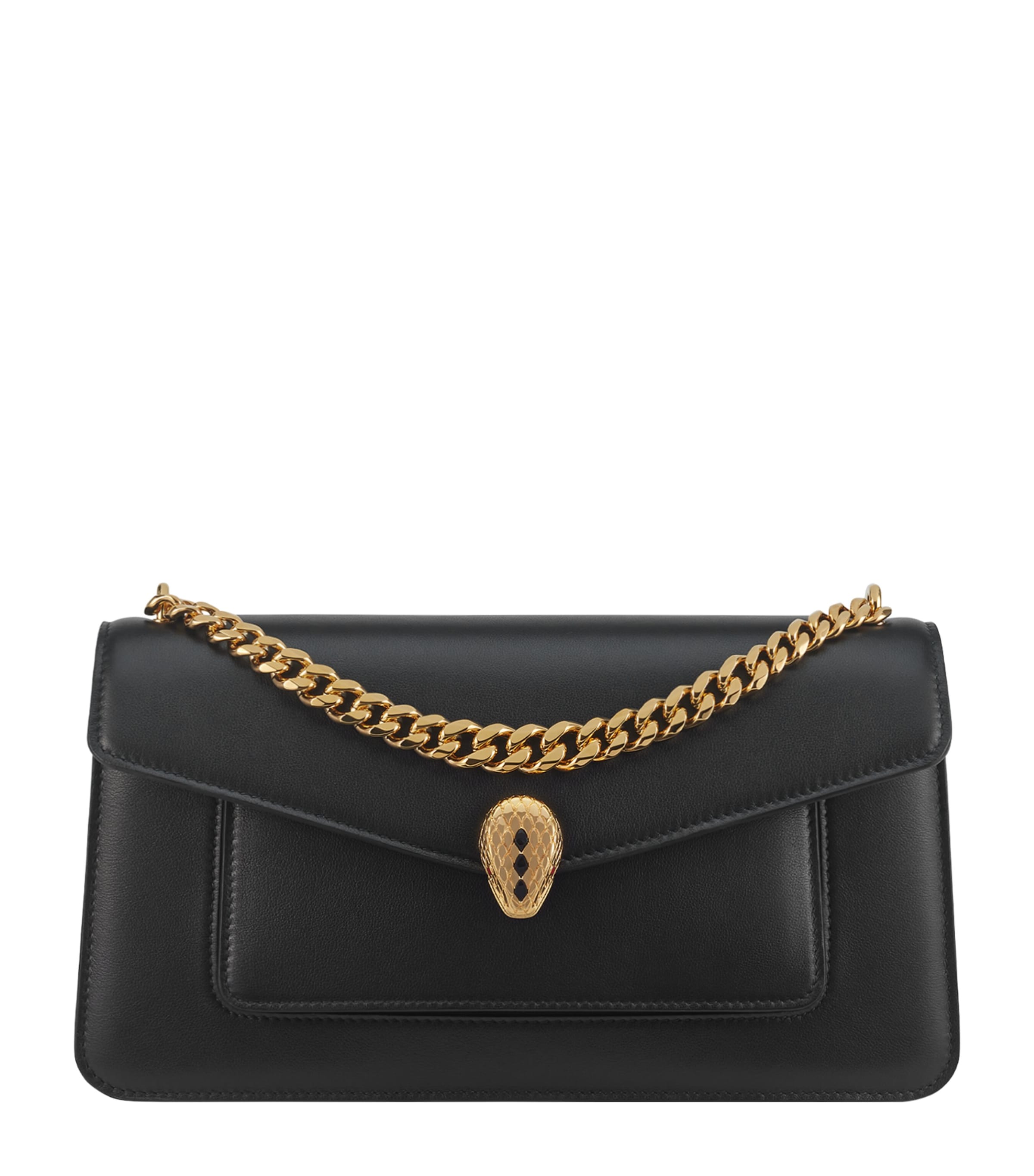 Leather Serpenti East-West Shoulder Bag