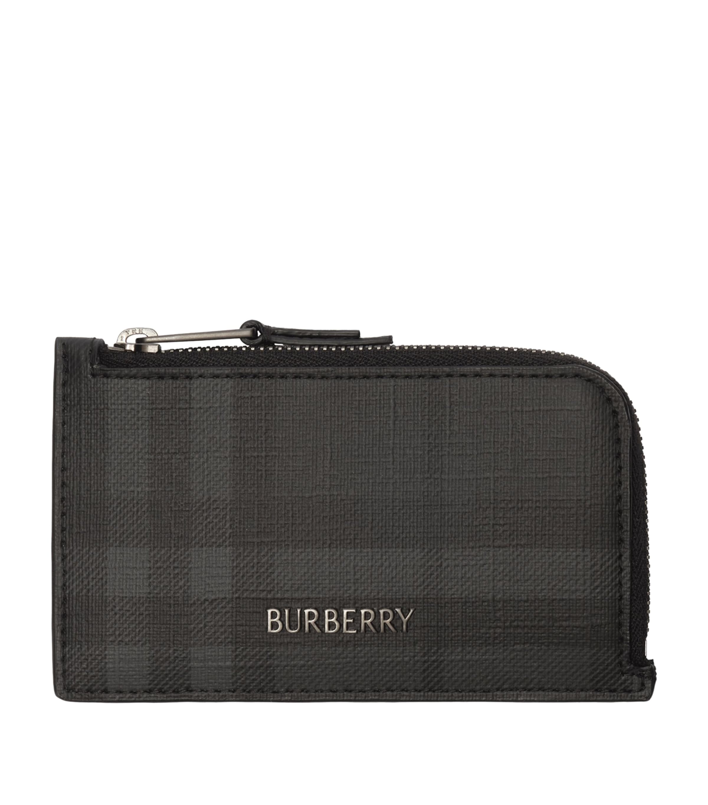 Burberry City Check Zip Card Holder Iron
