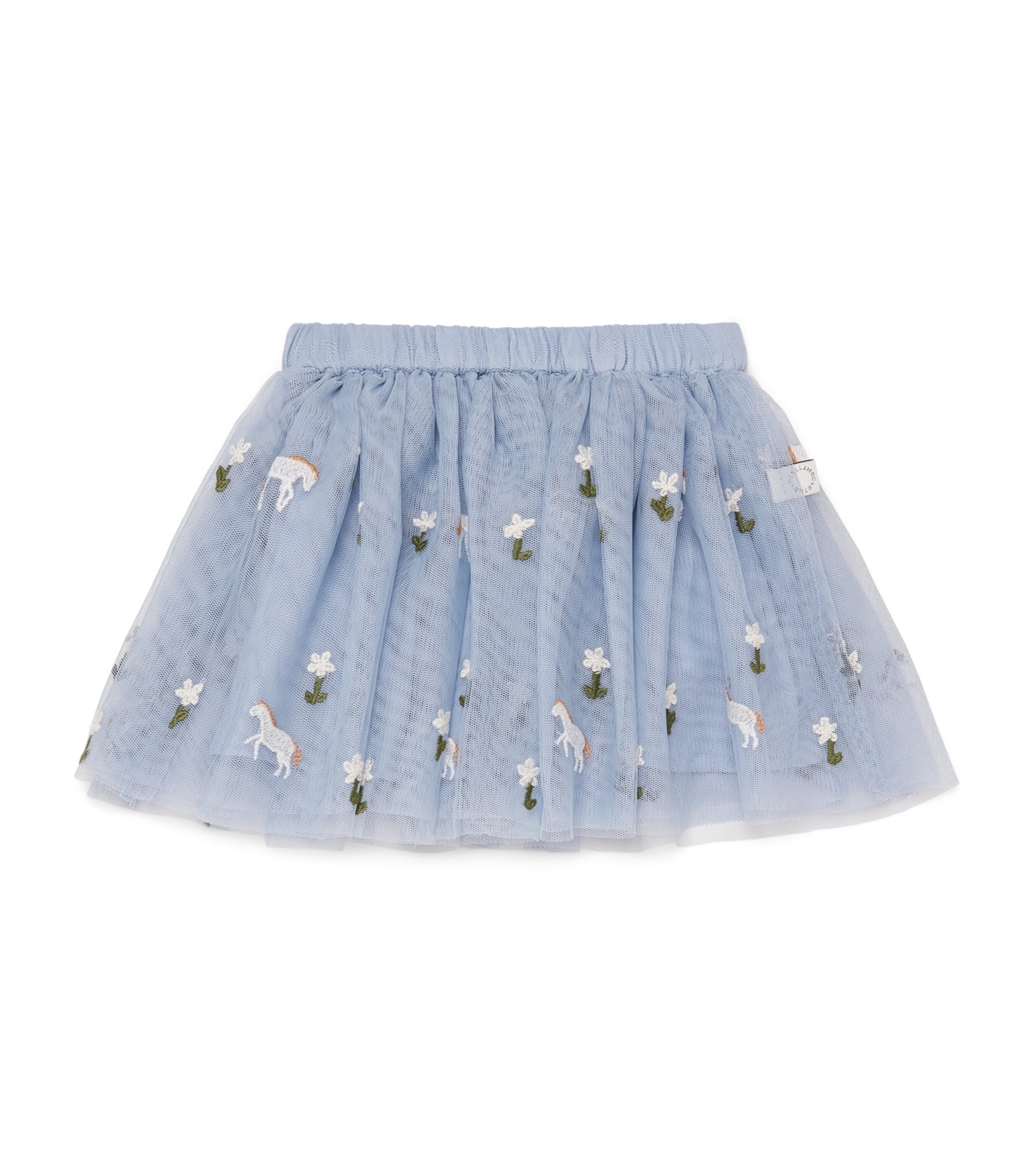 Stella McCartney Kids Tulle Embroidered Skirt (6-36 Months) Blu Nebbia/embroyd.