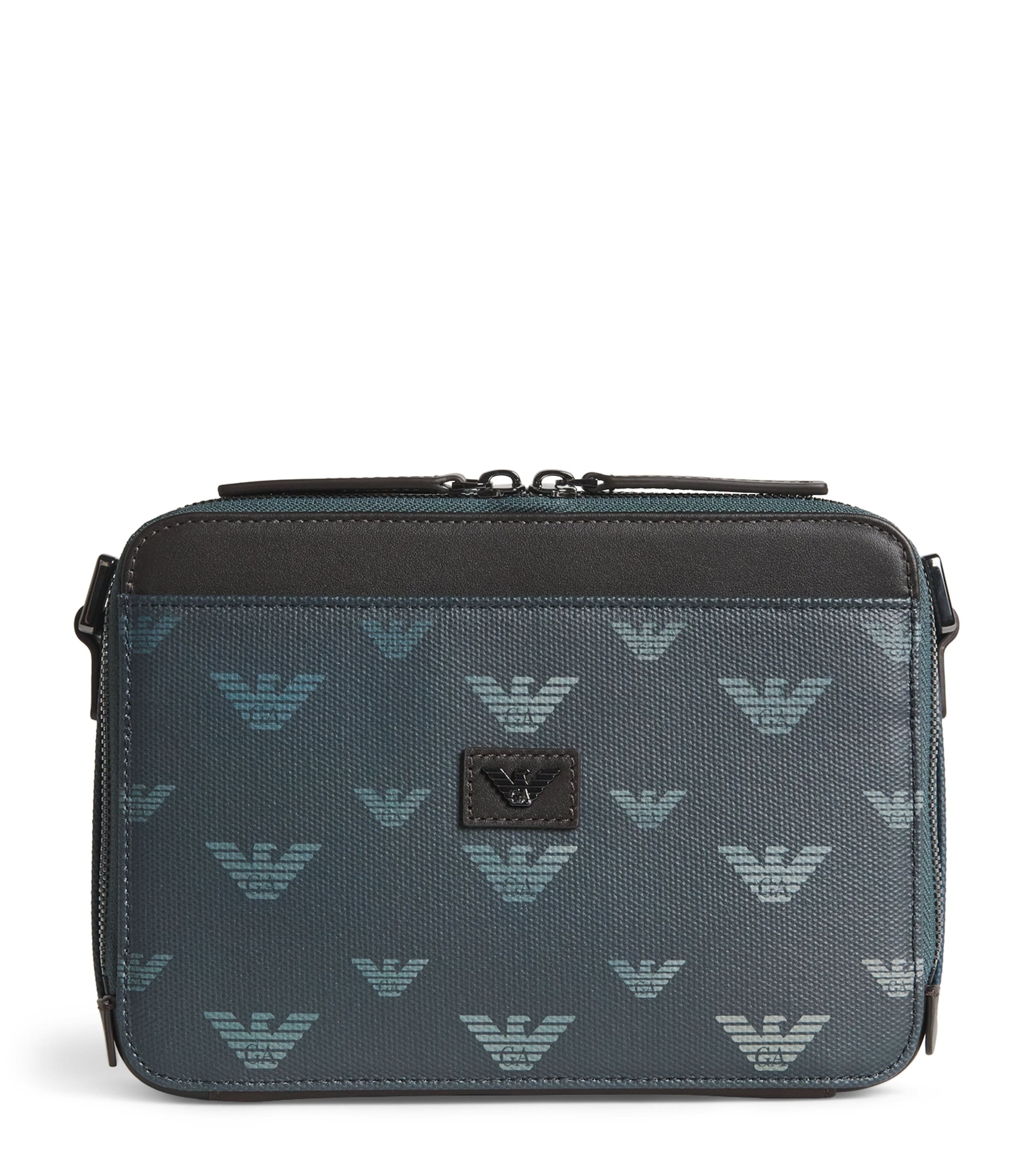 Coated Canvas Eagle Cross-Body Bag