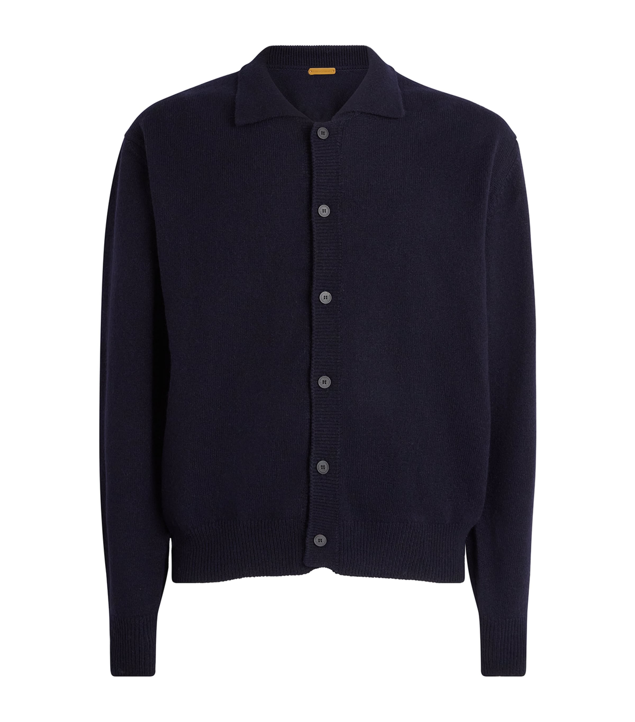 Le 17 Septembre Mens Wool-Alpaca Collar Cardigan Navy