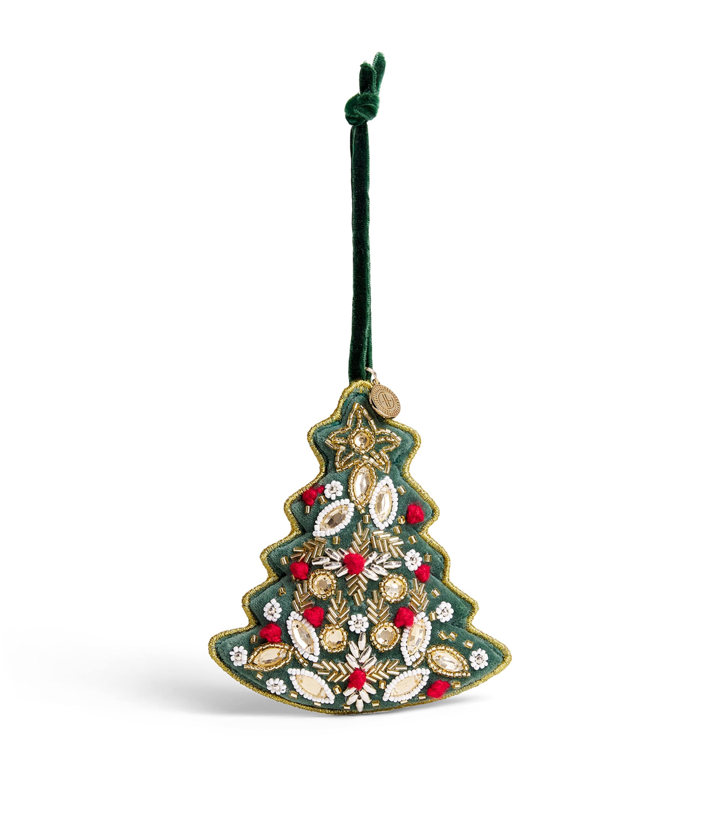 Harrods Velvet Embellished Tree Decoration