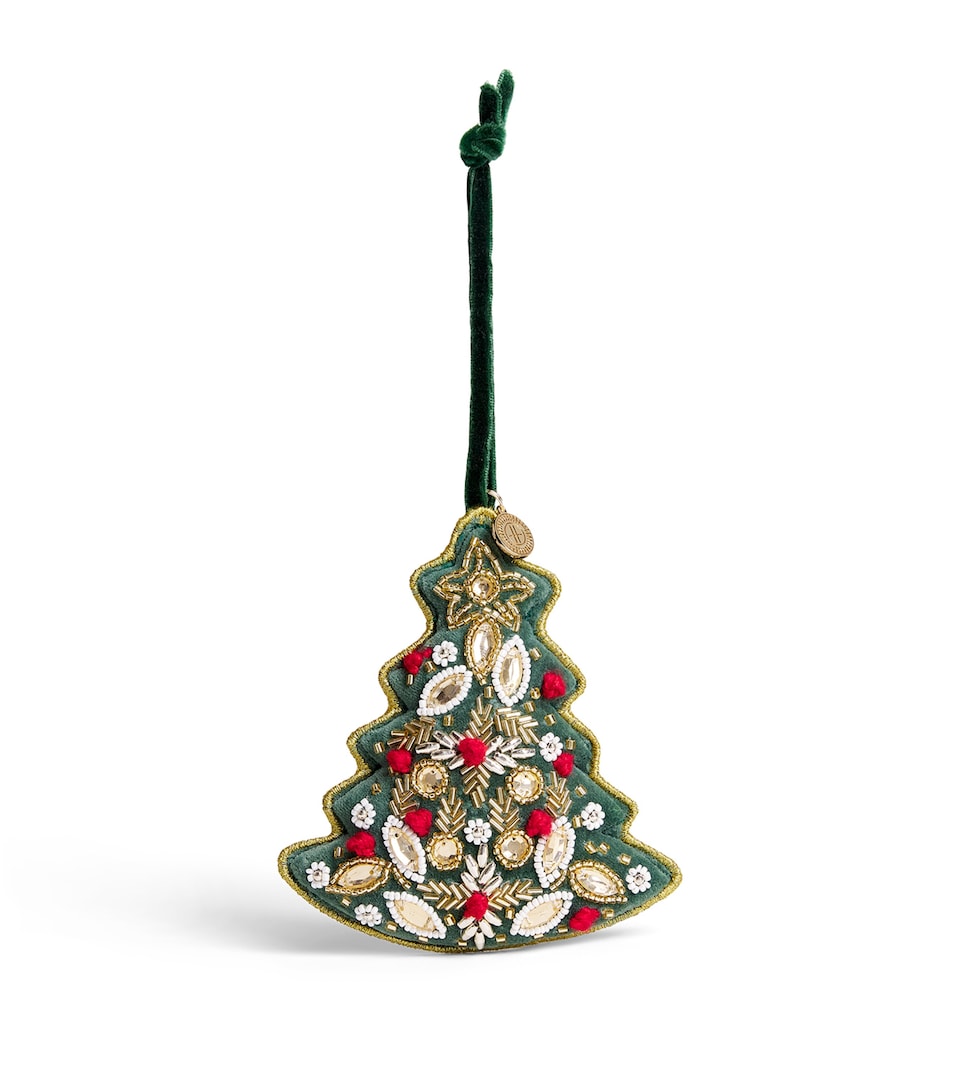 Harrods Velvet Embellished Tree Decoration