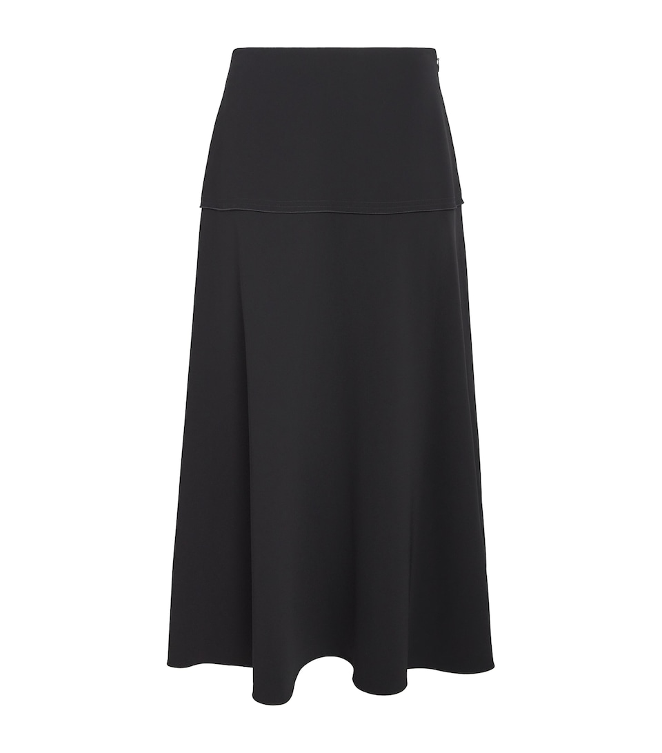 Admiral Crepe Midi Circle Skirt