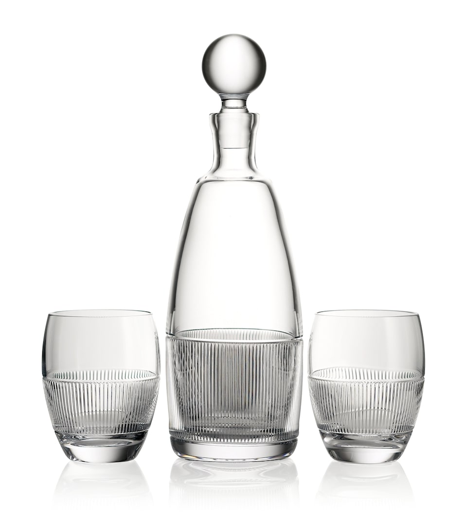 Wedgwood Crystal Decanter and Tumbler Helia Set Clear
