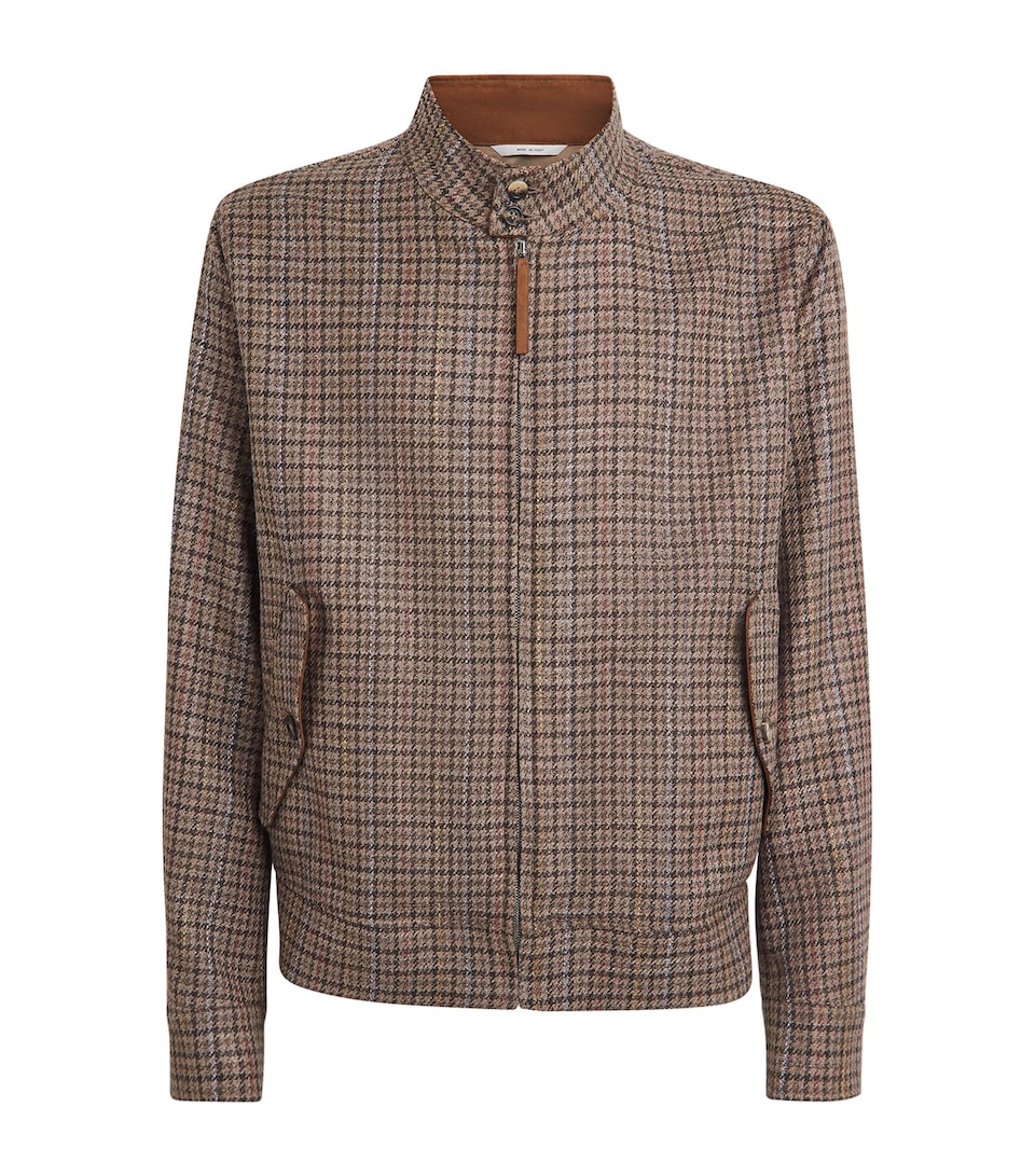Gabriela Hearst Mens Wool-Silk Graham Jacket Camel Multi