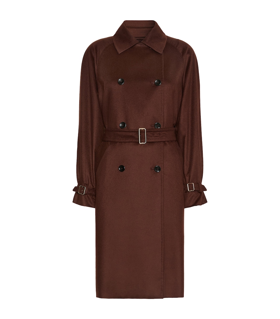Max Mara Womens Cashmere Trench Coat Rust
