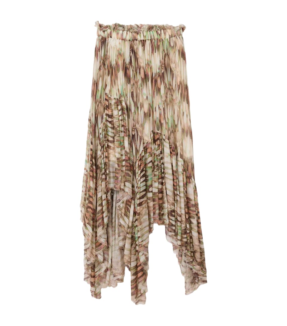 AllSaints Womens Printed Danae Maxi Skirt Oceano Soft Pink