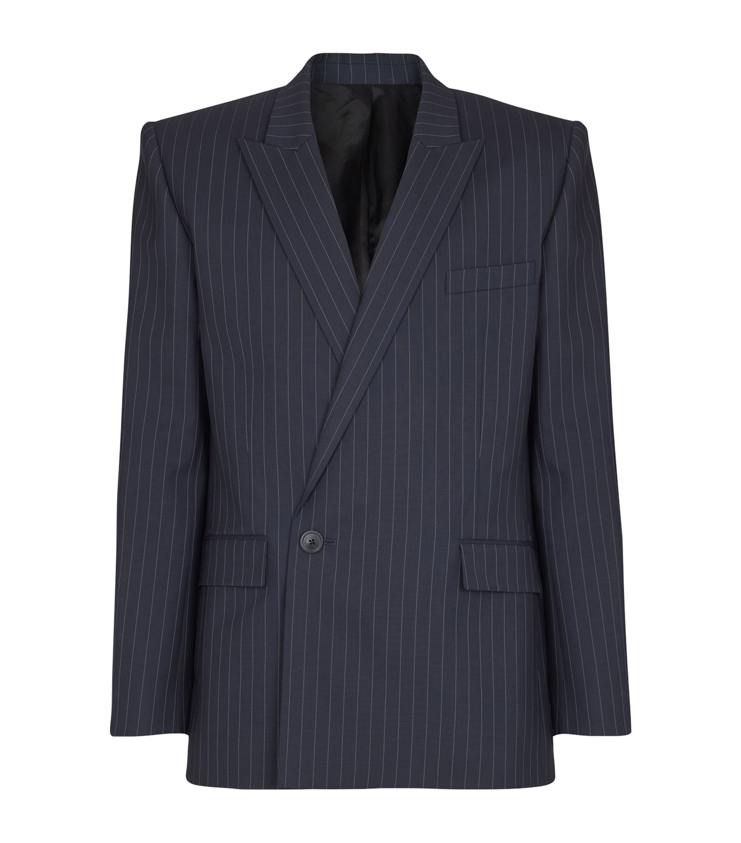Wool Pinstripe Blazer