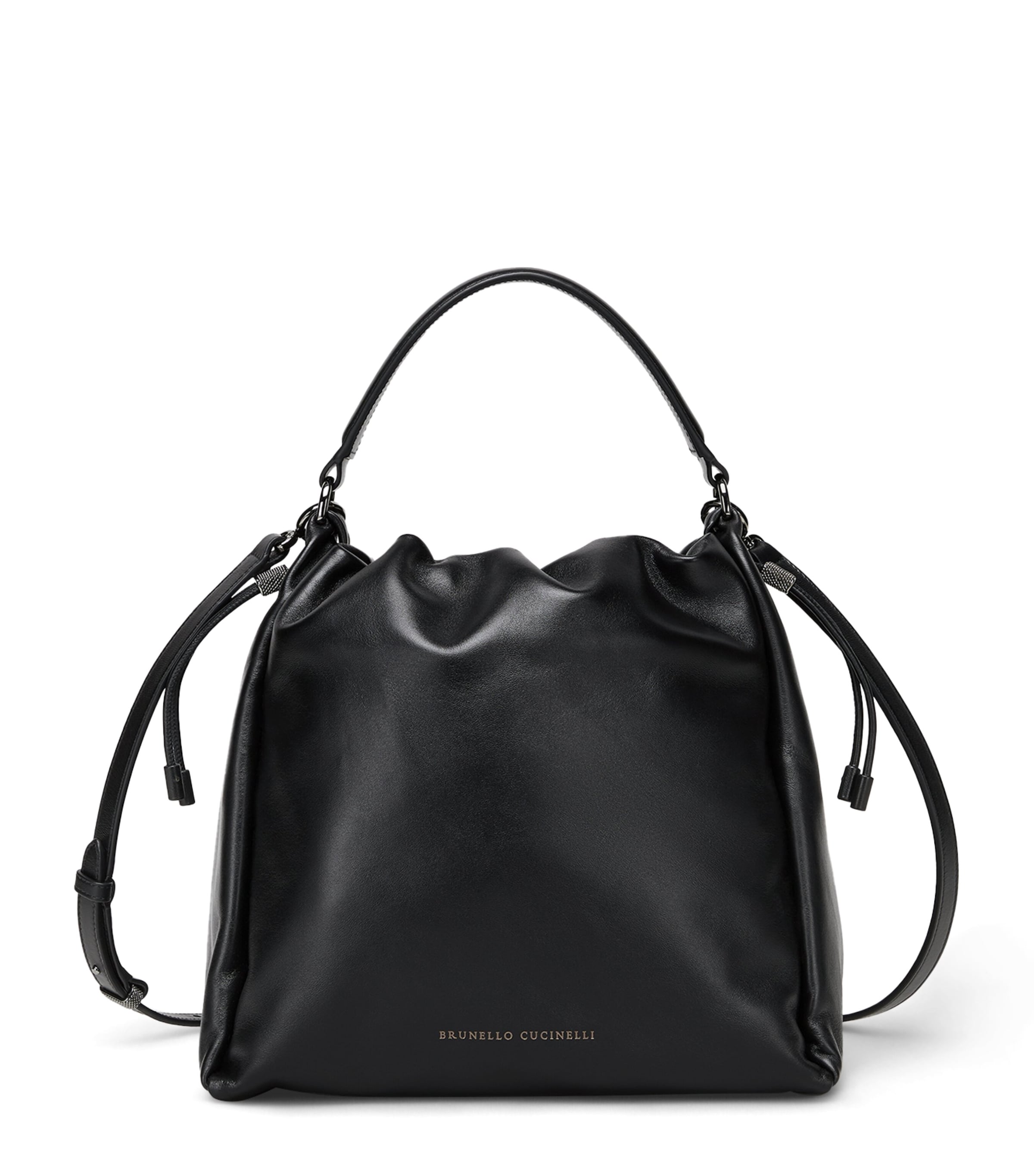Medium Leather Mellow Bucket Bag