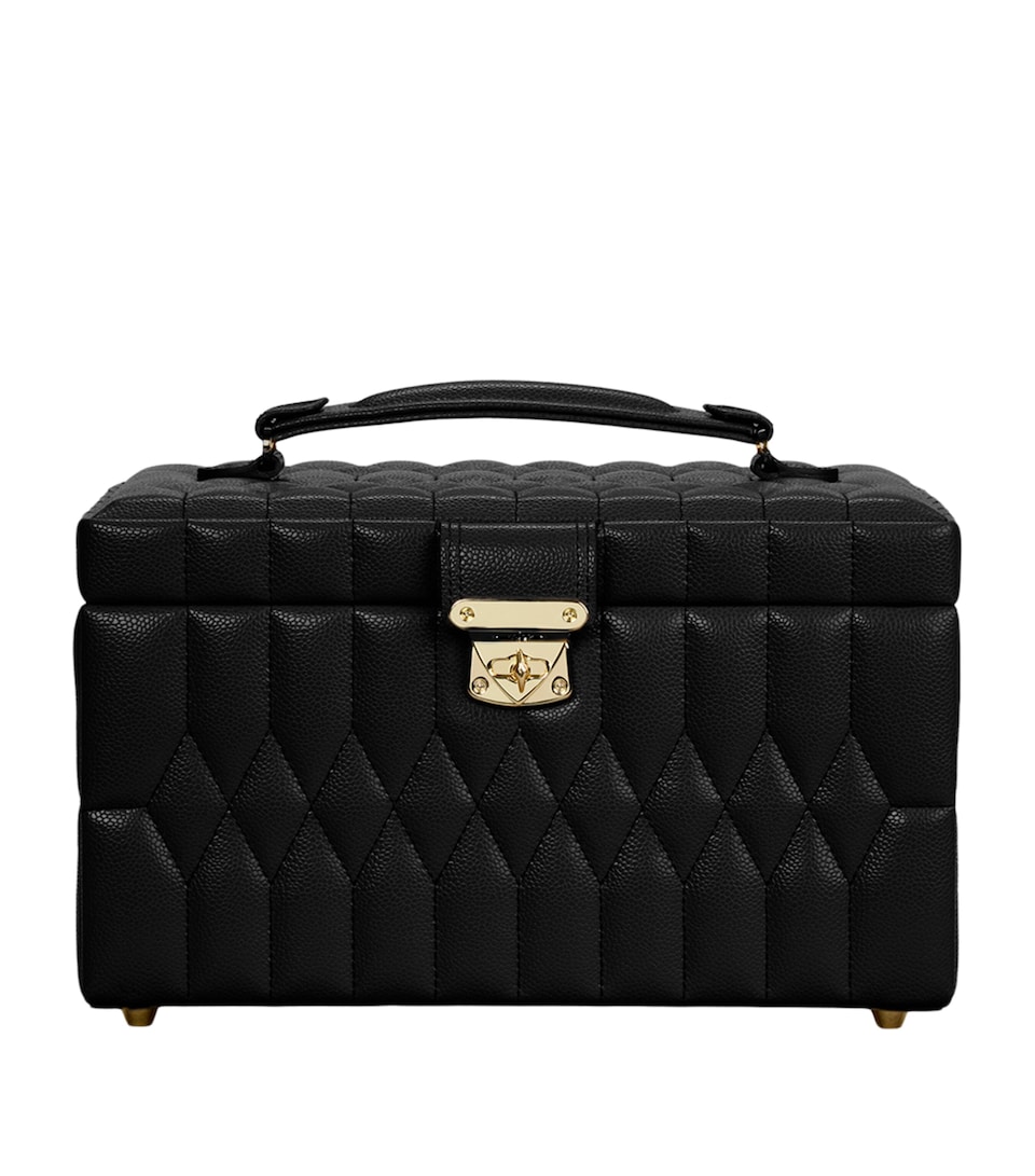 WOLF Medium Lauren Jewellery Box Black
