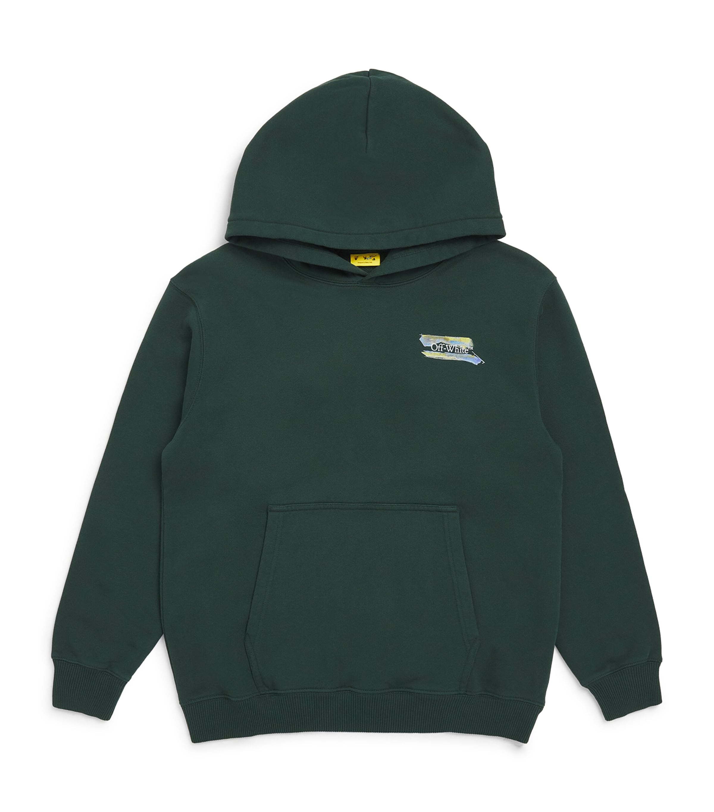 Off-White Kids Cotton Watercolor Logo Hoodie (12-16 Years) Pine Grove T