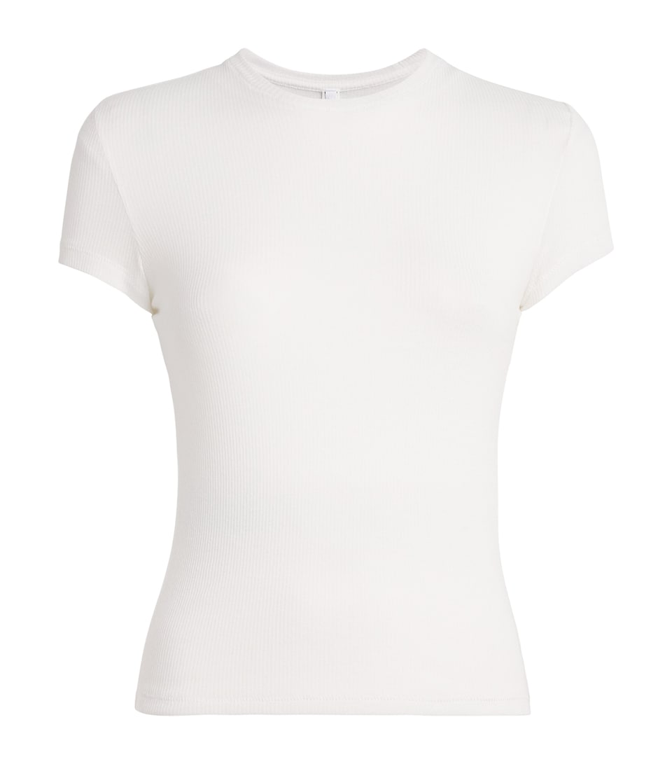 Semi-Sheer Ribbed T-Shirt