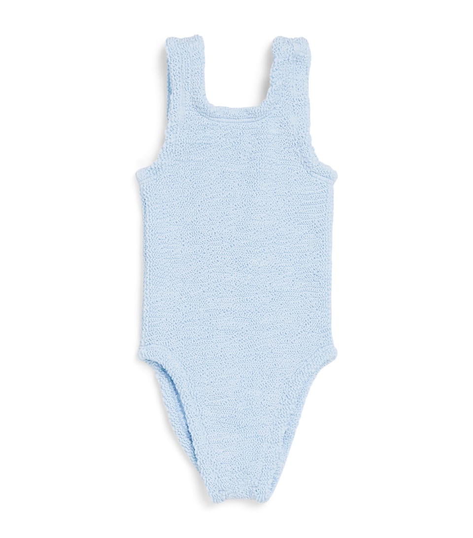 Hunza G Kids Classic Swimsuit (2-6 Years) Metallic Ice Blue