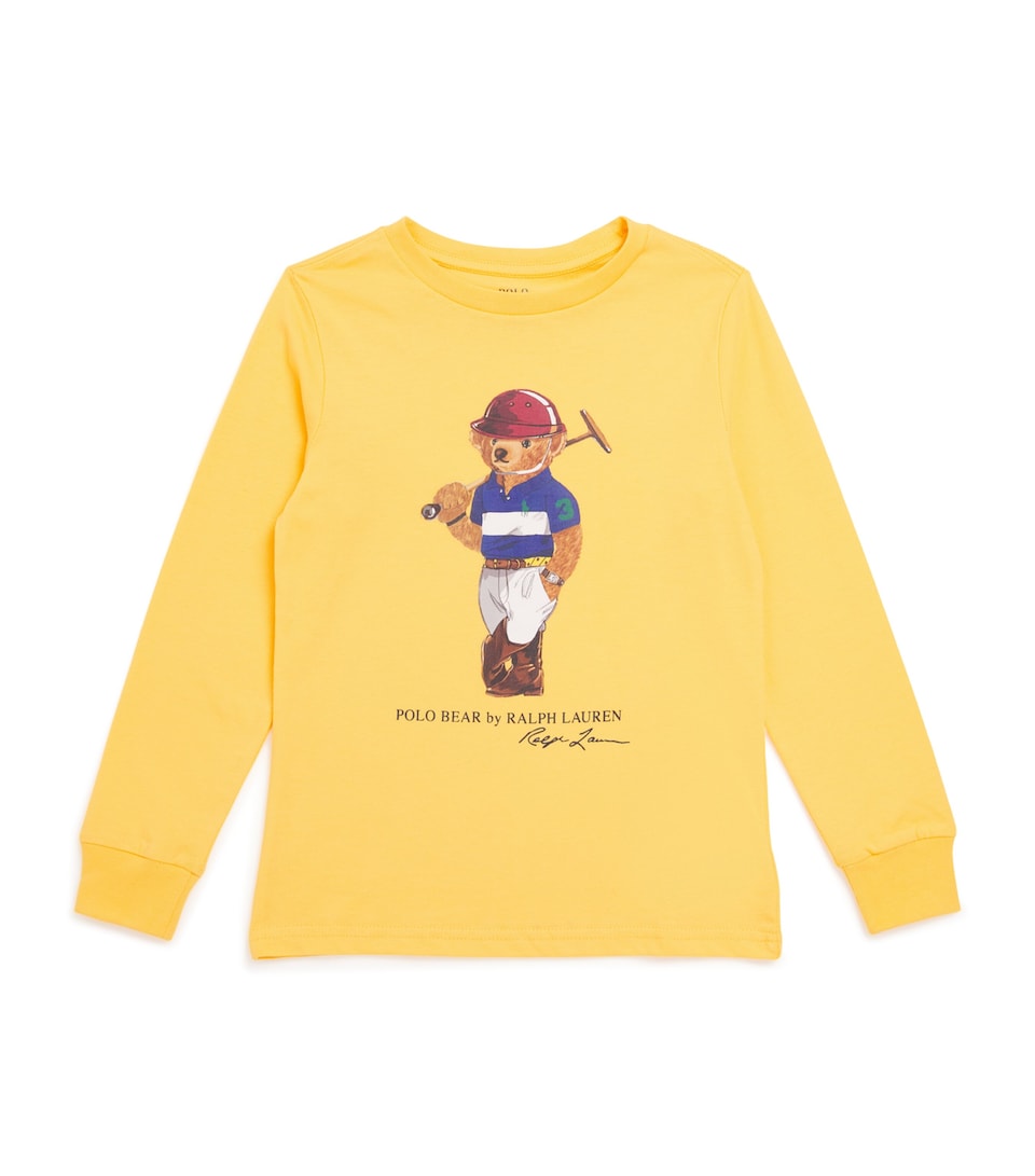 Cotton Polo Bear Long-Sleeve T-Shirt (2-7 Years)