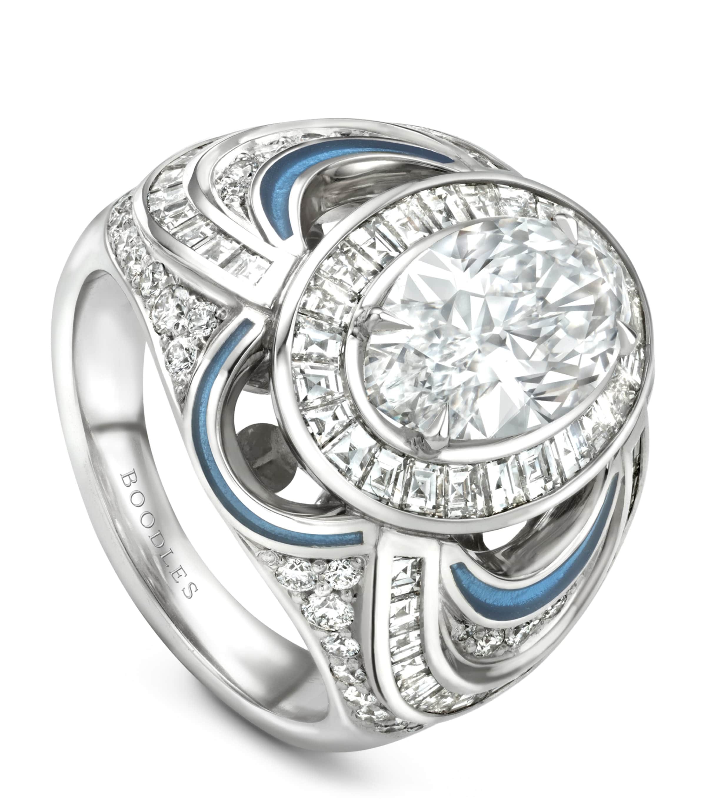 Boodles Platinum and Diamond The Palace Collection Presence Chamber Ring Silver