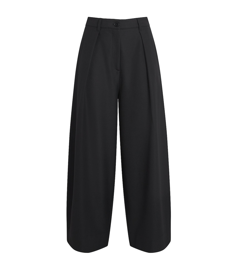 Pleated Wide-Leg Trousers