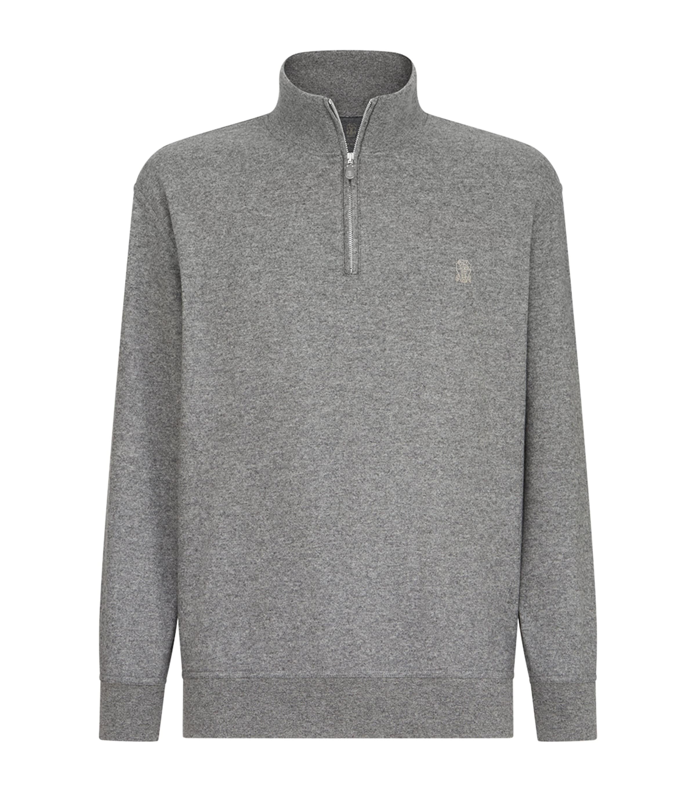 Brunello Cucinelli Mens Cashmere Quarter-Zip Sweater