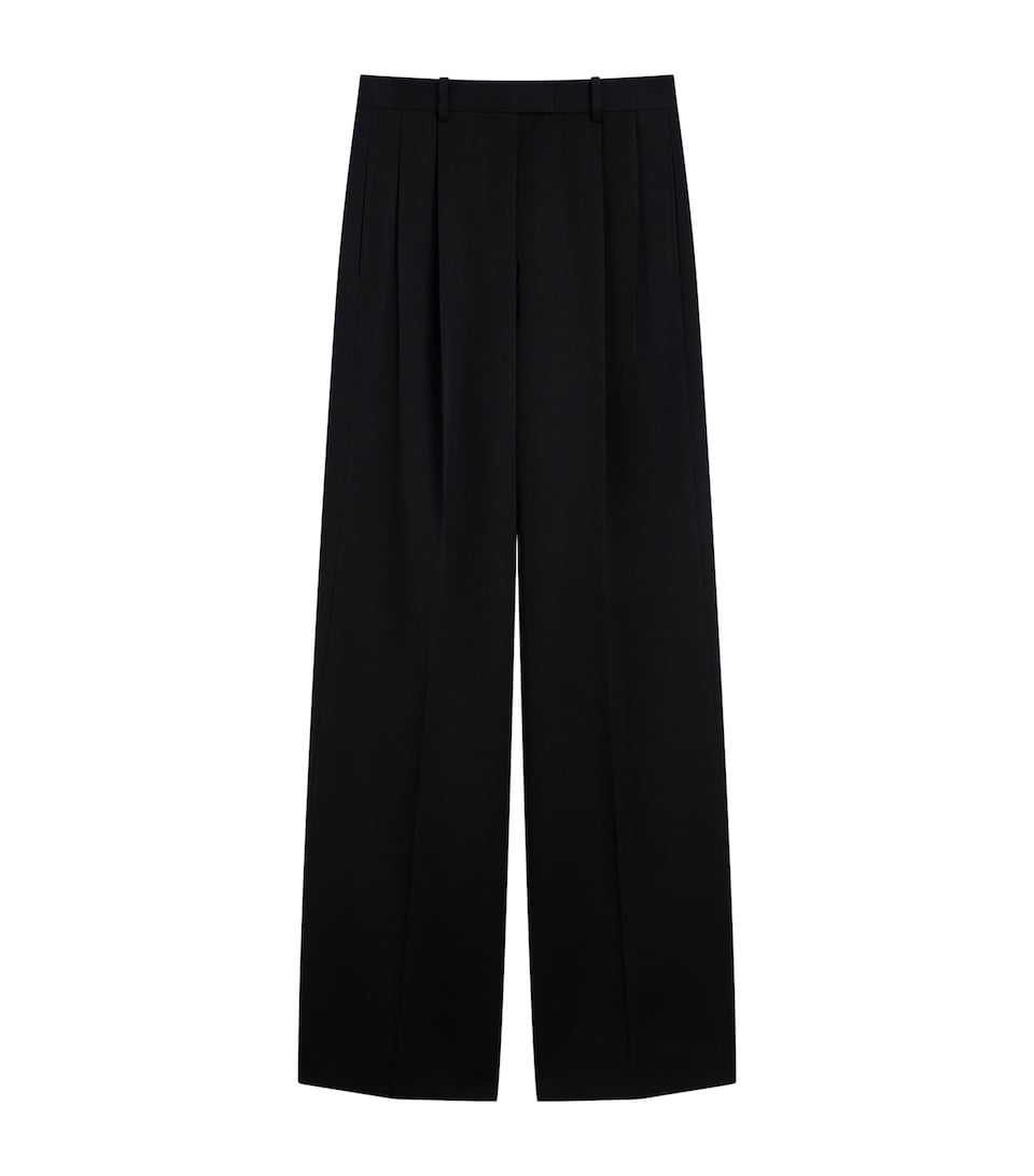 Givenchy Womens Wool Pleated Trousers
