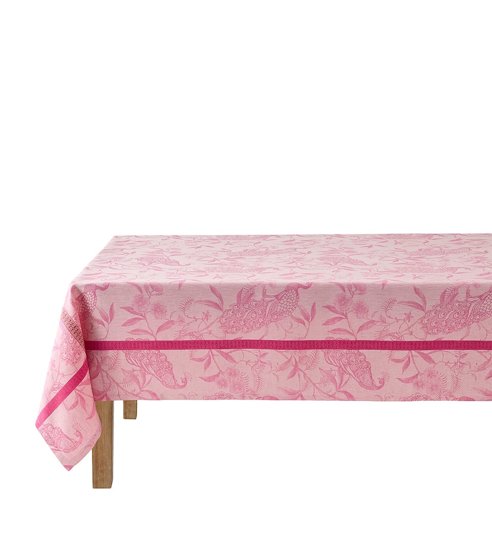 Le Jacquard Français Linen À L’Orangerie Tablecloth (175cm x 250cm) Pink