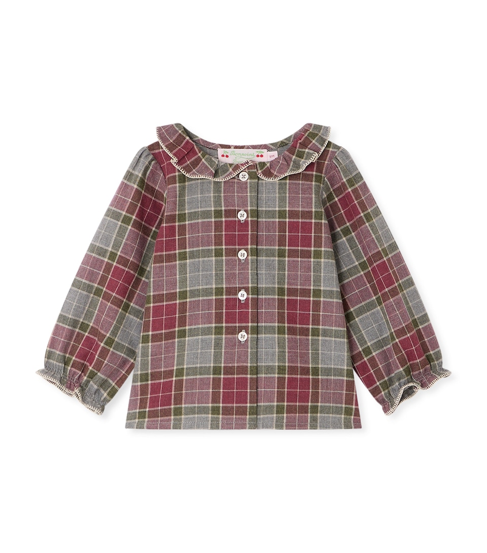 Bonpoint Cotton Check Blouse (6-18 Months) Ca Multicolore