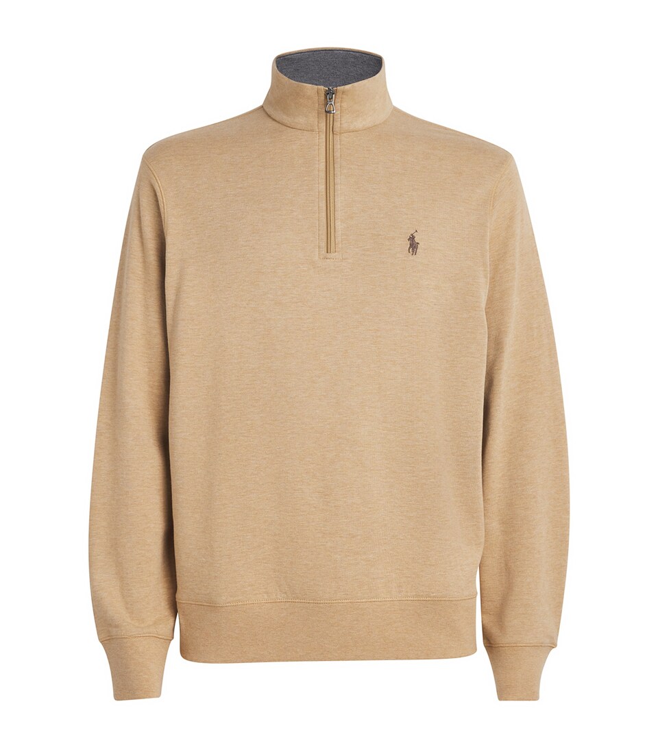 Cotton-Blend Quarter-Zip Sweater