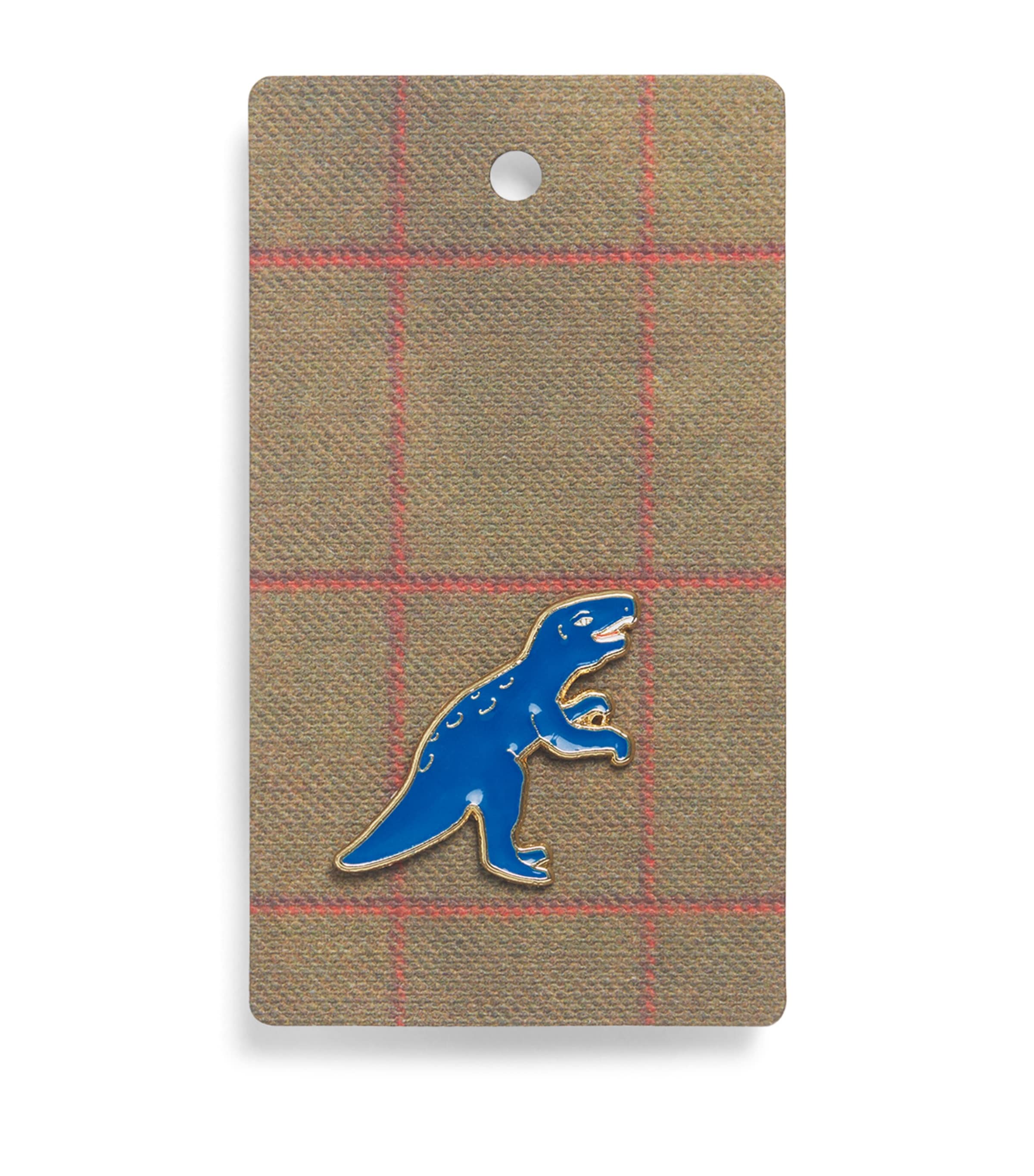 Barbour x Paul Smith Dinosaur Pin Badge Blue Dinosaur