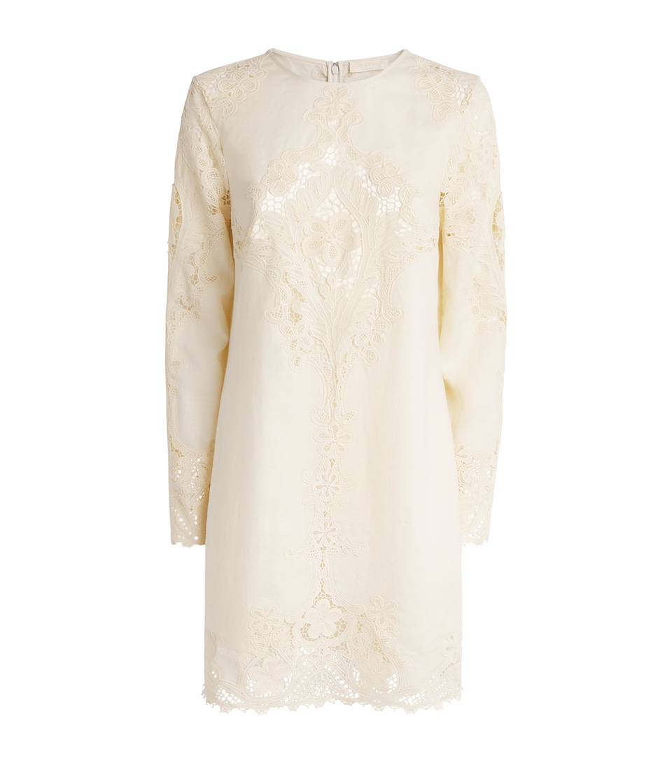 Ulla Johnson Womens Linen Embroidered Cami Mini Dress Ivory