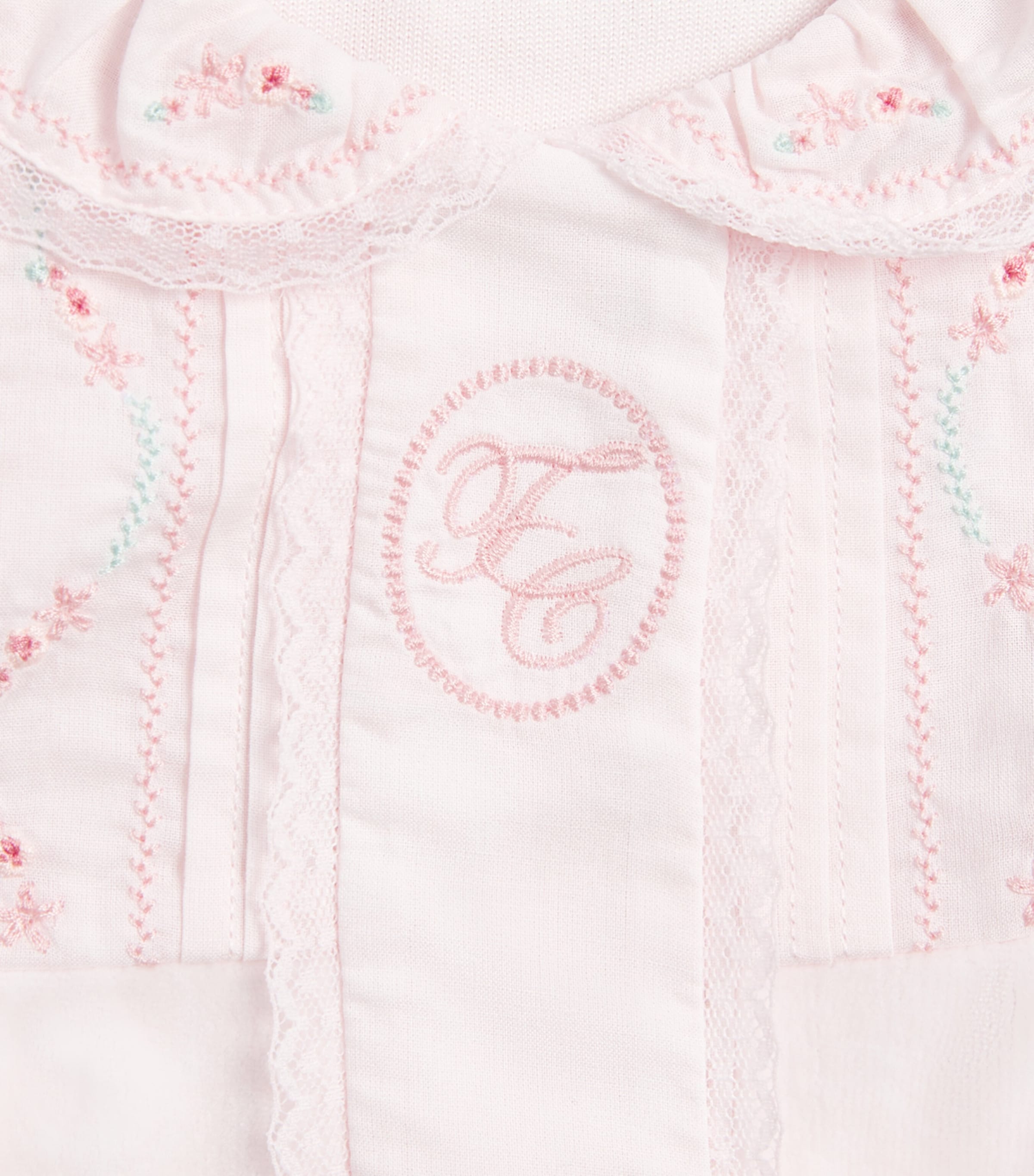 Tartine et Chocolat Velvet Embroidered All-In-One (0 Months-2 Years) Light Pink