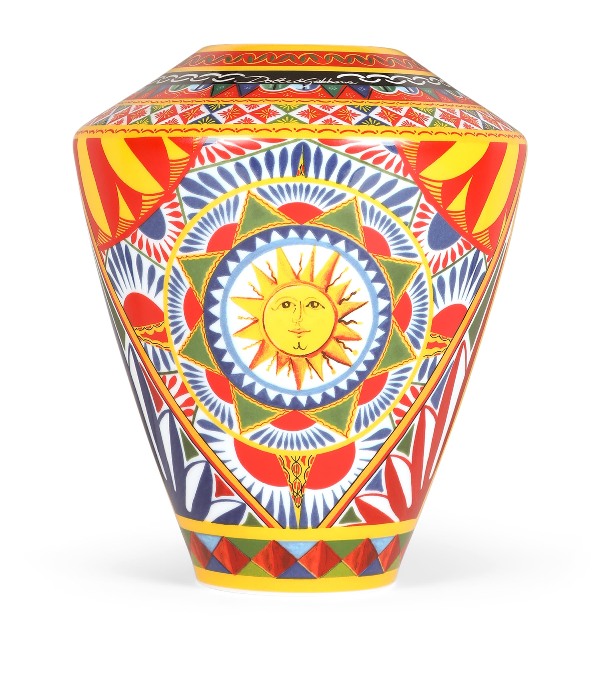 Dolce&Gabbana Casa Small Porcelain Amphora Vase (24cm) Carretto Multi