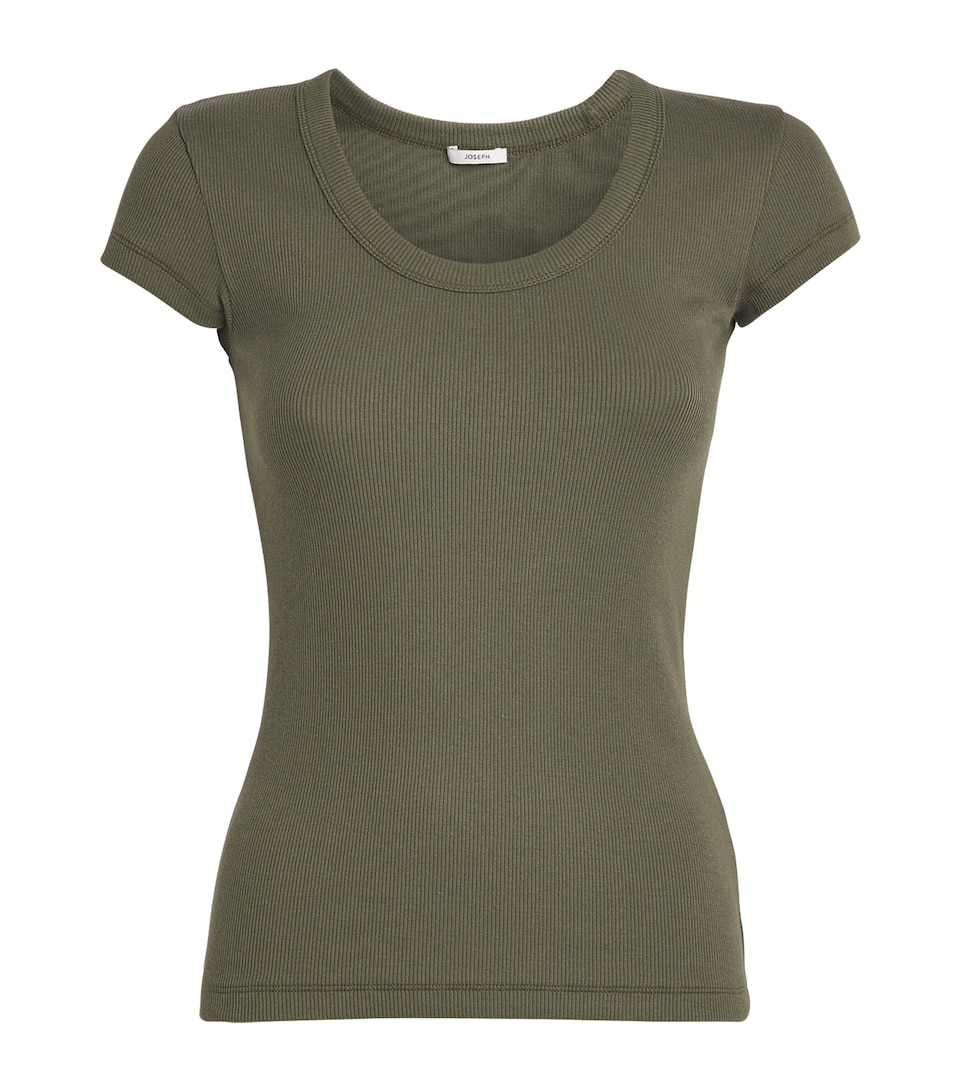 Stretch-Cotton Ribbed Saba Top