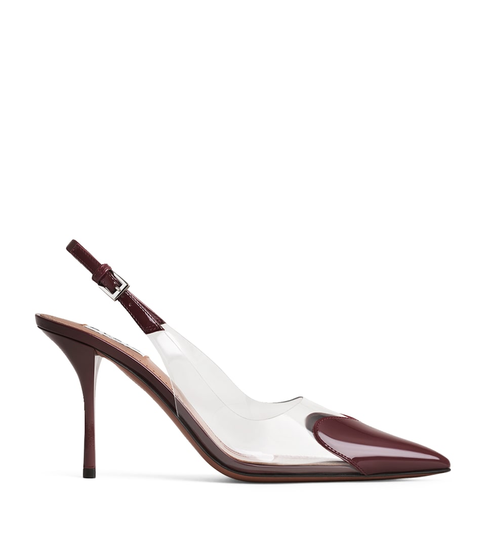 Alaïa Le Coeur Slingback Pumps 90 Rouge Grenat