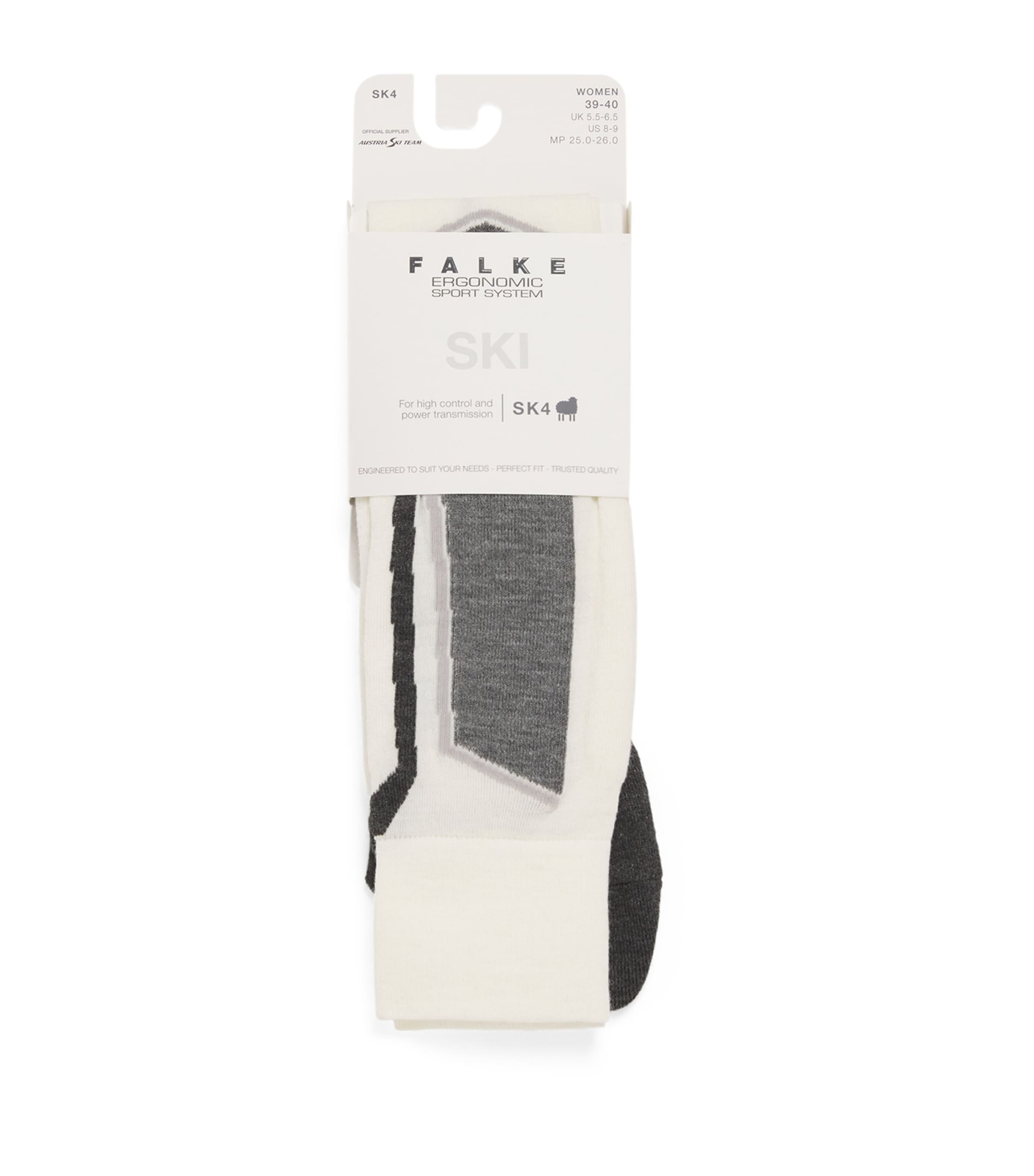Falke Womens SK4 Skiing Socks Off White