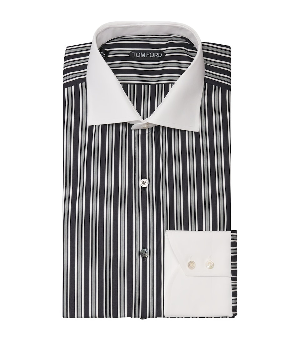 TOM FORD Mens Cotton Stripe Shirt Nwa