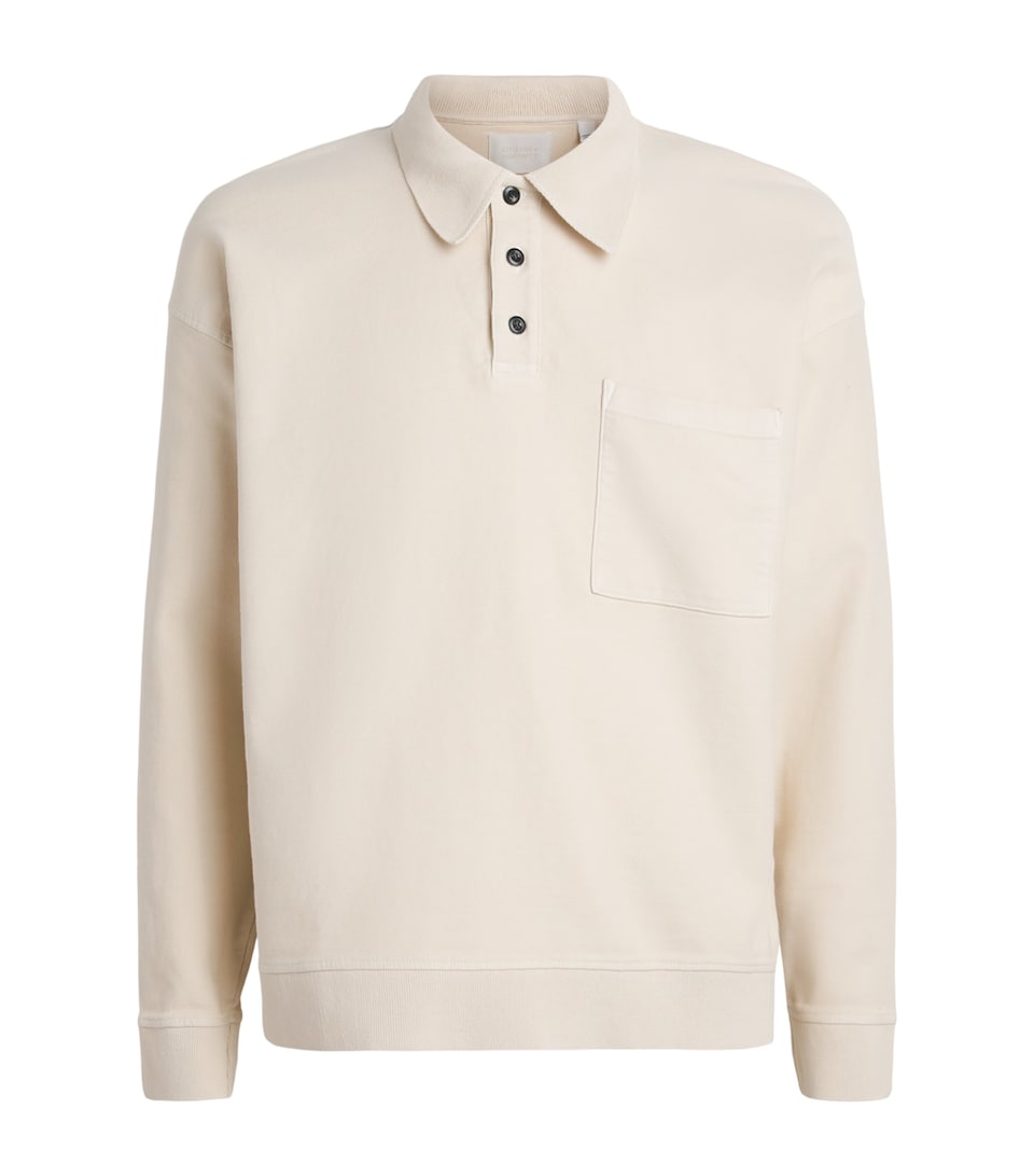 Citizens of Humanity Mens Cotton-Blend Polo Shirt Ecr