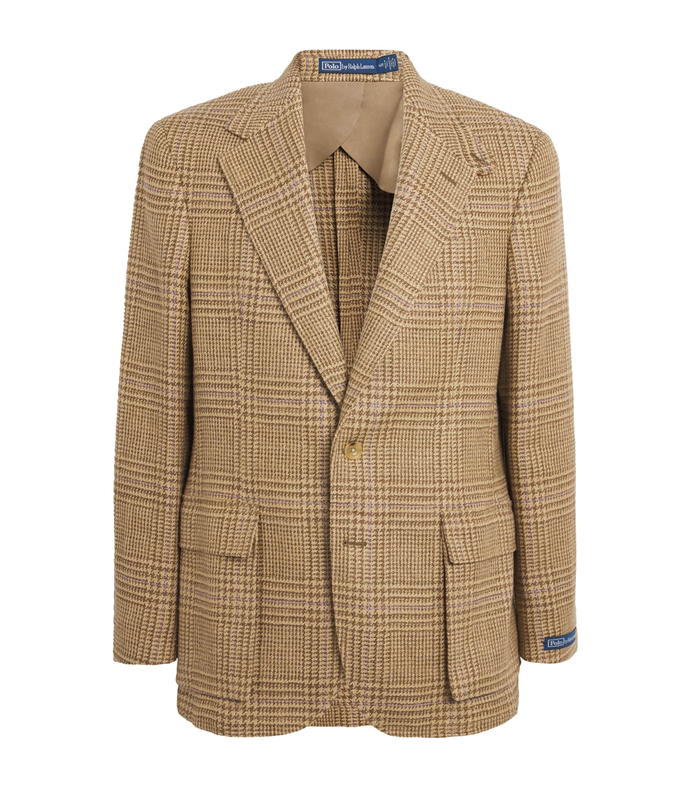 Polo Ralph Lauren Mens Linen-Silk-Wool Heritage Blazer Tn/brwn W Lvndr Deco