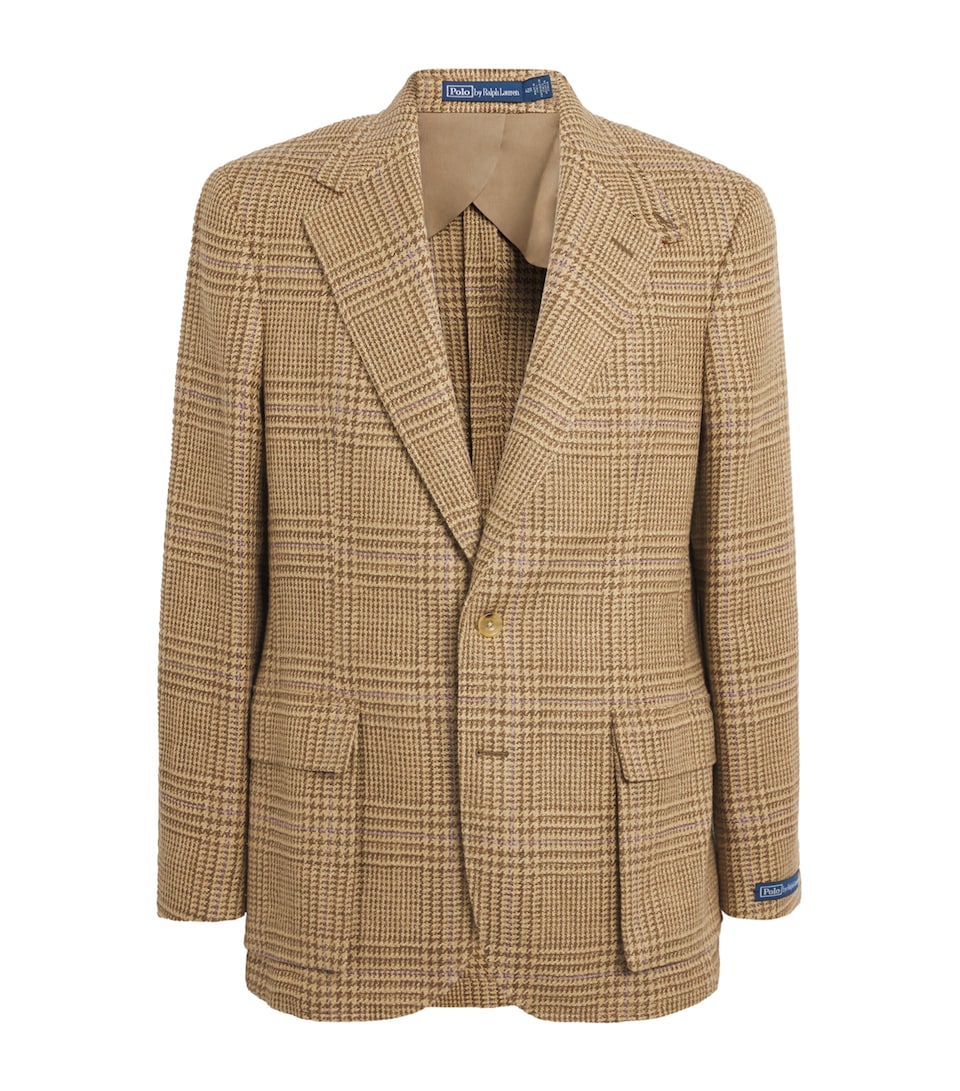 Polo Ralph Lauren Mens Linen-Silk-Wool Heritage Blazer Tn/brwn W Lvndr Deco