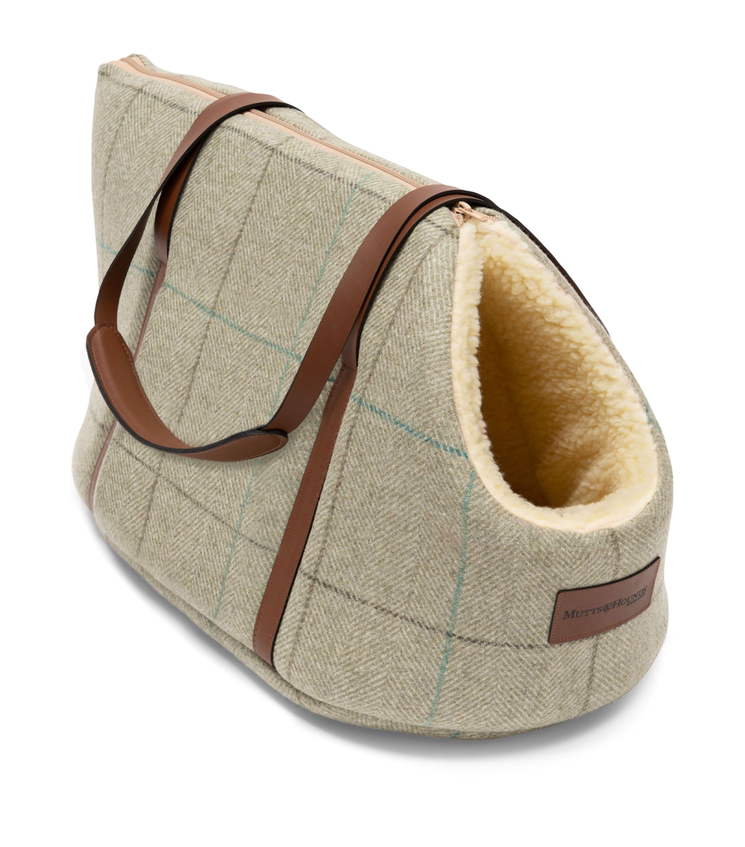 Mutts And Hounds Quilted Water-Resistant Dog Carrier (Medium) Olive Green