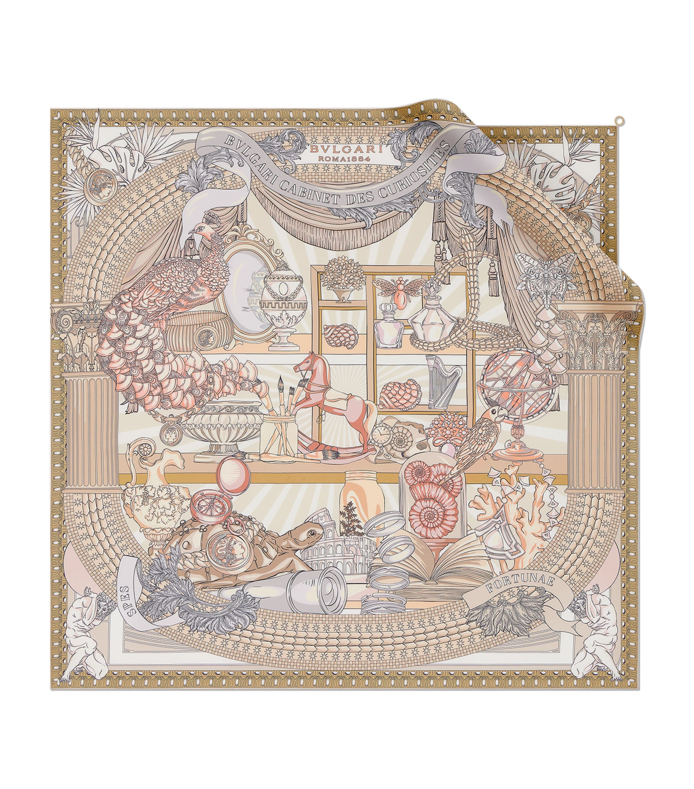 Bvlgari Silk Curiosity Scarf Yellow Light