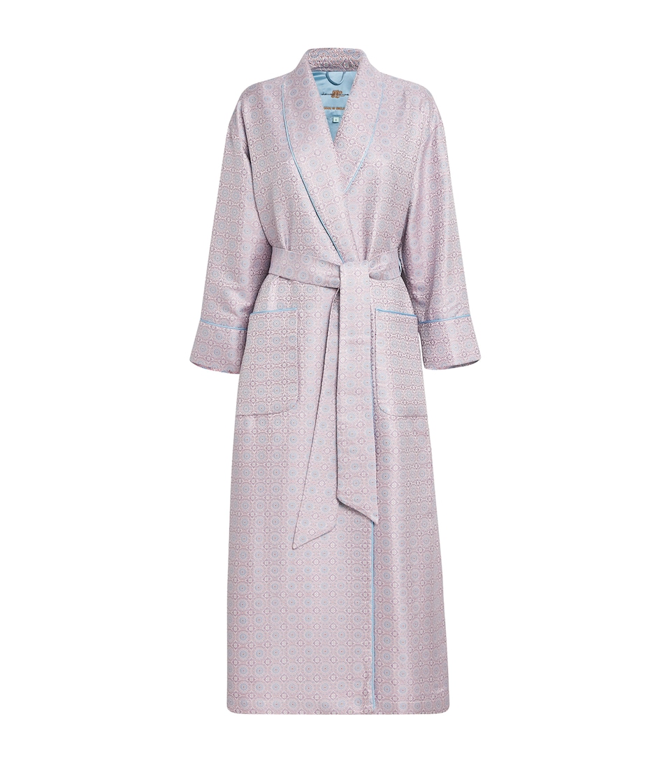 Silk Daisy Medallion Jacquard Robe
