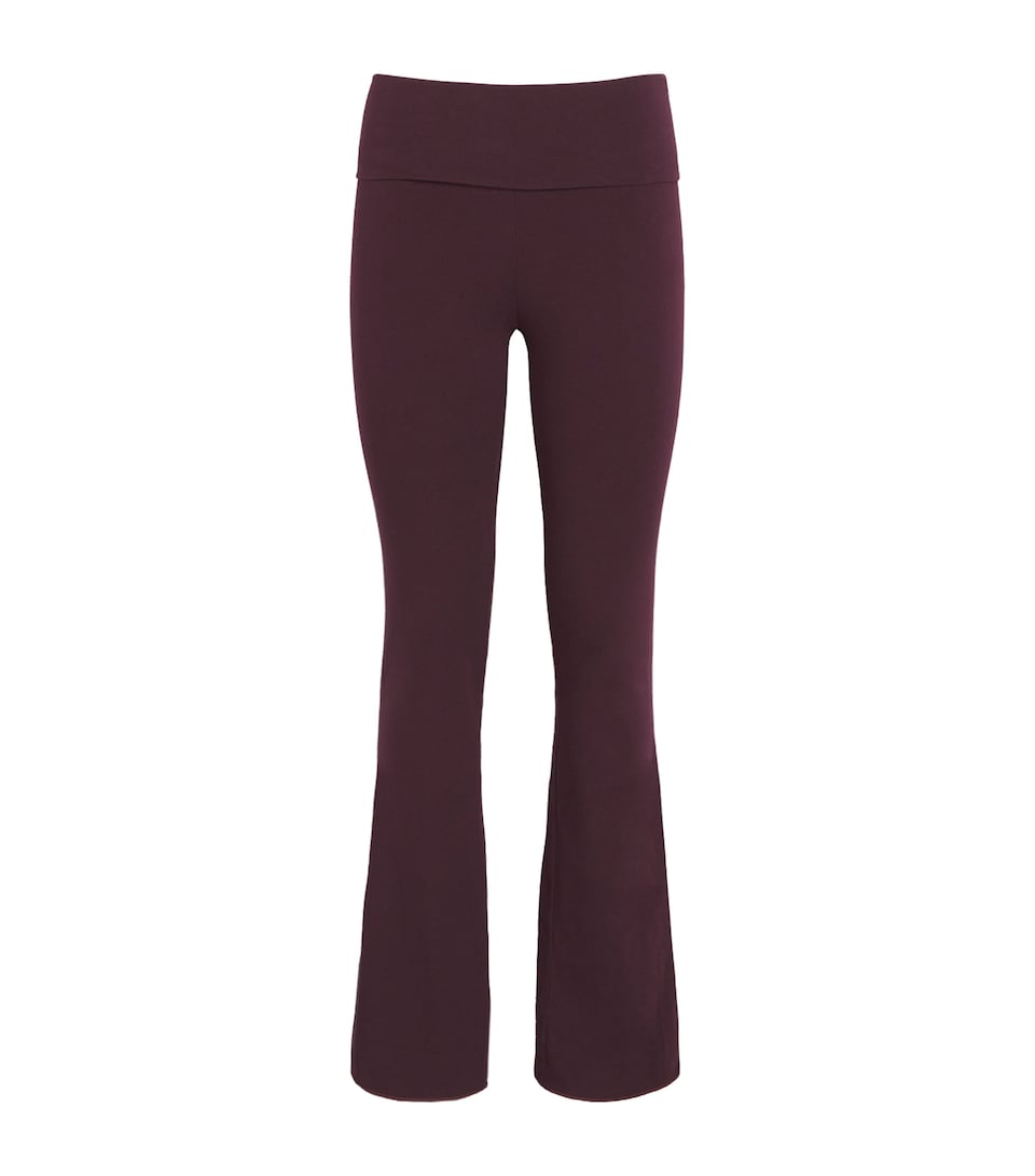 Cotton-Blend Jersey Foldover Trousers