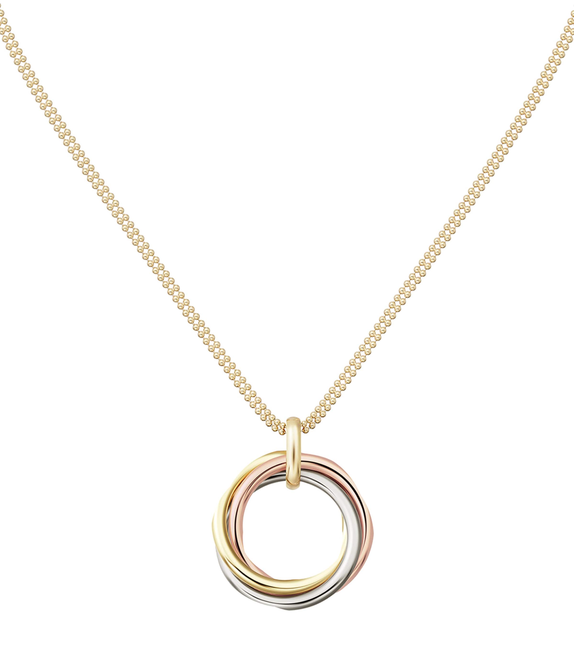 Medium Mixed Gold Trinity Necklace