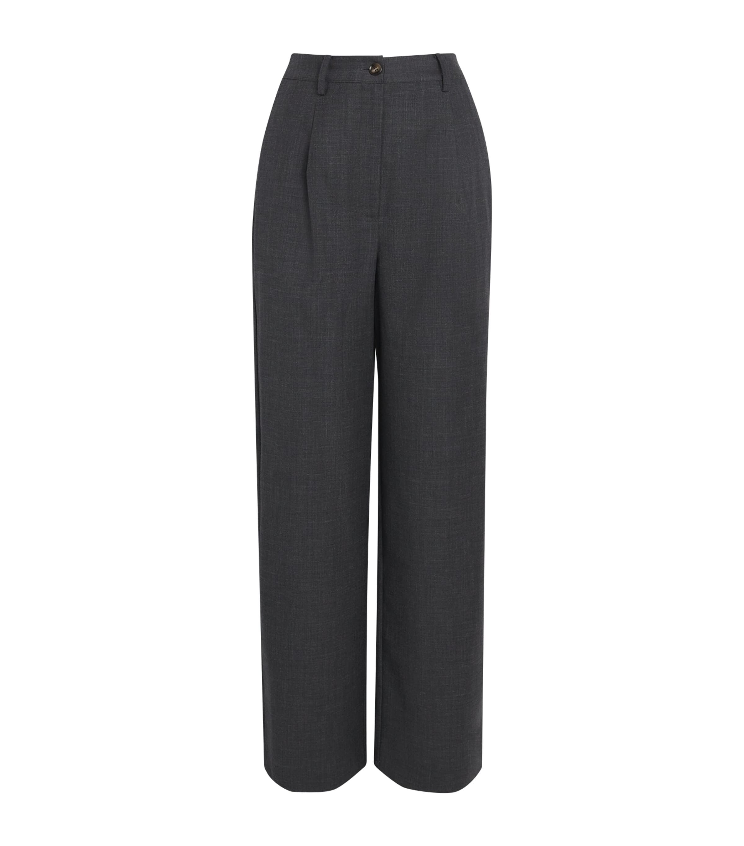 Wide-Leg Tailored Trousers