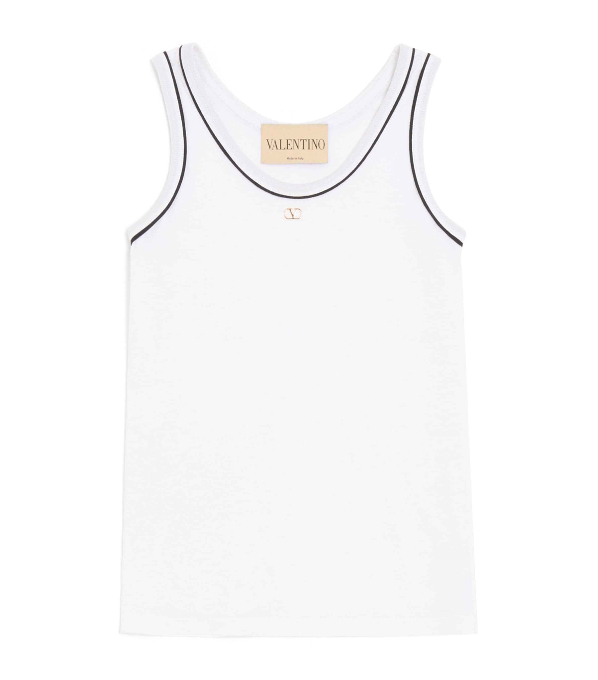 Valentino Womens Cotton VLogo Tank Top