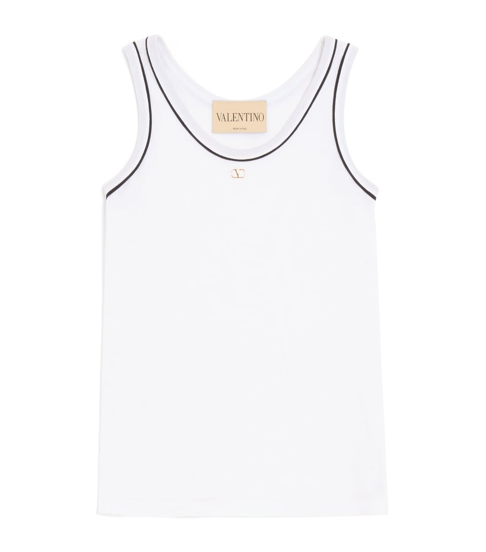 Valentino Womens Cotton VLogo Tank Top