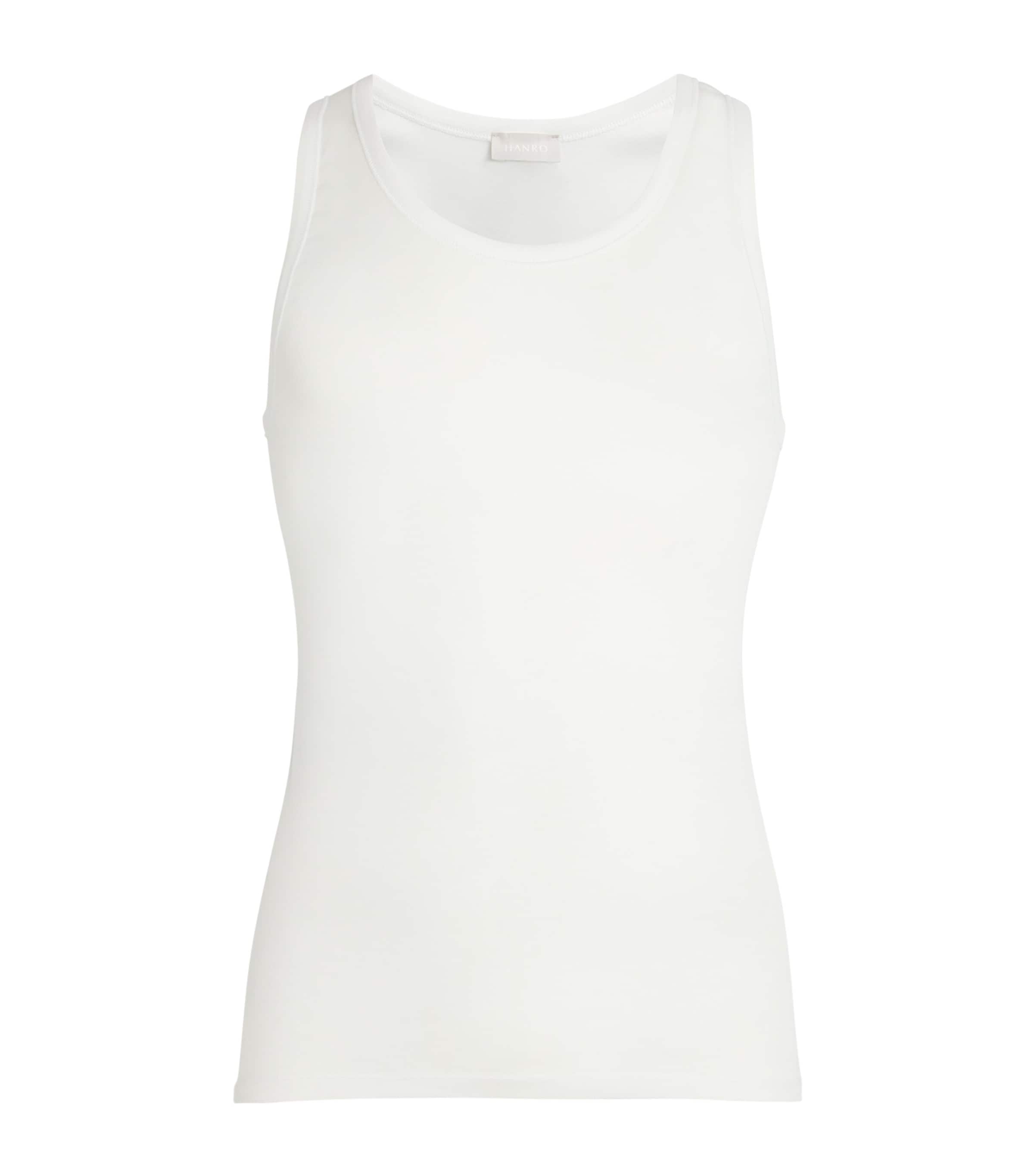 Hanro Mens Cotton Pure Vest White